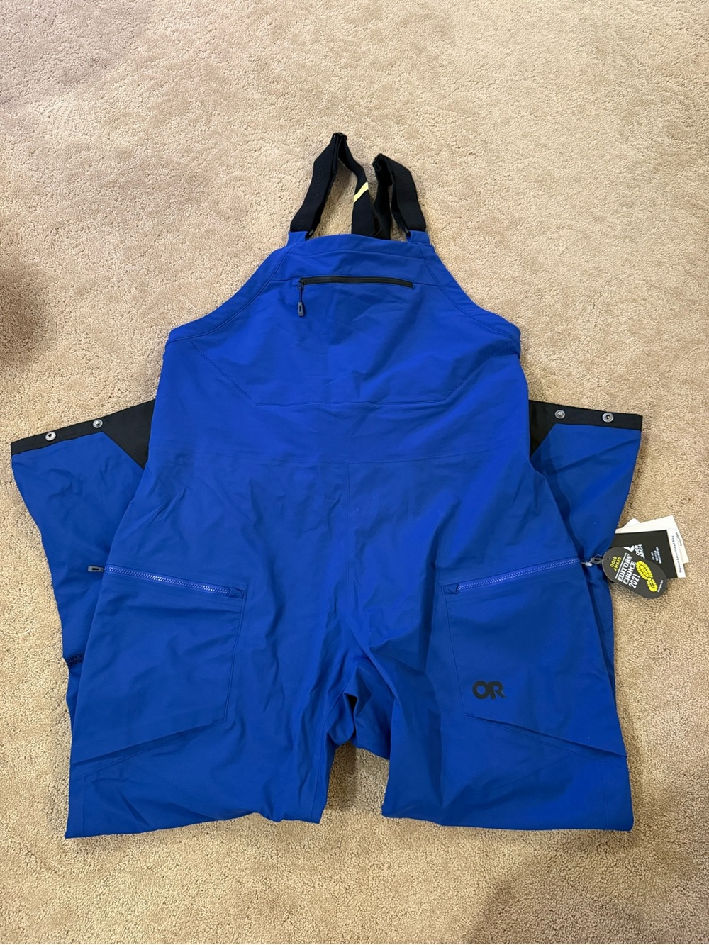 Outdoor Research Royal Blue Women's Waterproof Bibs Size XL